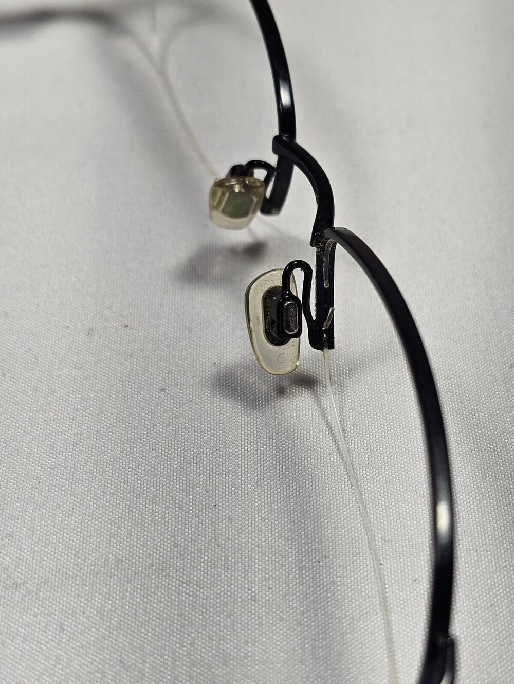 Burberry Eyeglasses Half Rim Rectangular Black Metal Frame B1049B 1001 51-18-135 - Picture 9 of 10